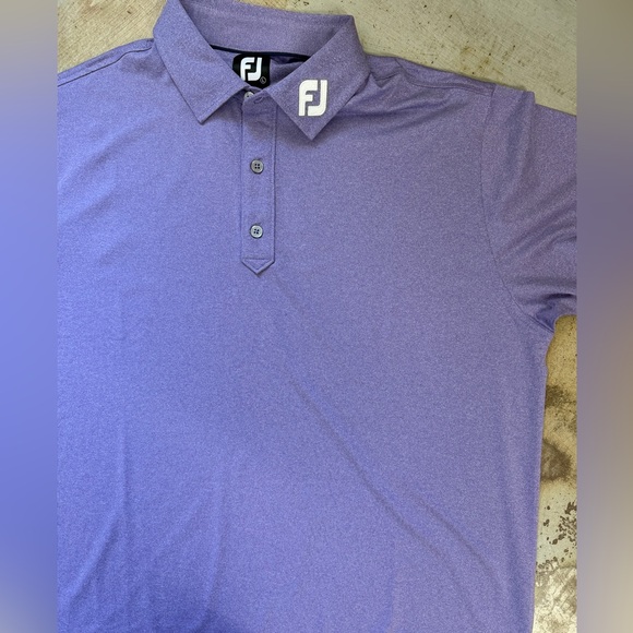 FootJoy FJ Mens Medium Purple Short Sleeve Golf Polo Shirt - Picture 6 of 7